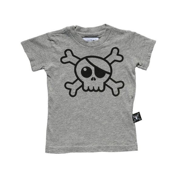 Nununu Skull T-Shirt Grey - Picture 1 of 2